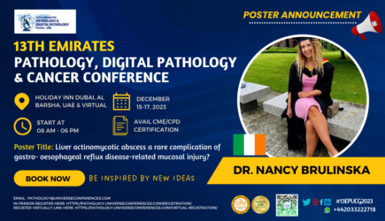 Dr. Nancy Brulinska_Poster_ 13th Emirates Pathology, Digital Pathology & Cancer Conference on December 15-17, 2023, in Dubai, UAE