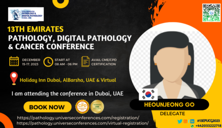 Heounjeong Go_Delegate_13th Emirates Pathology, Digital Pathology & Cancer Conference on December 15-17, 2023, in Dubai, UAE